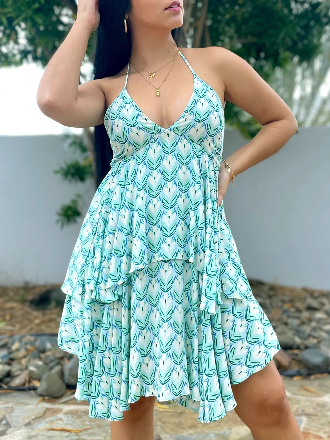 Halter Neck Summer Dress | Ladies Tropical Dresses Halter Neck Summer Dress | Ladies Tropical Dresses