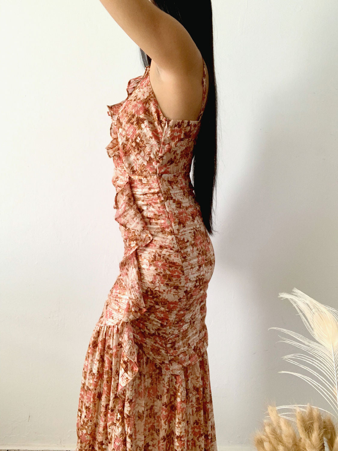 Ruffle maxi dress