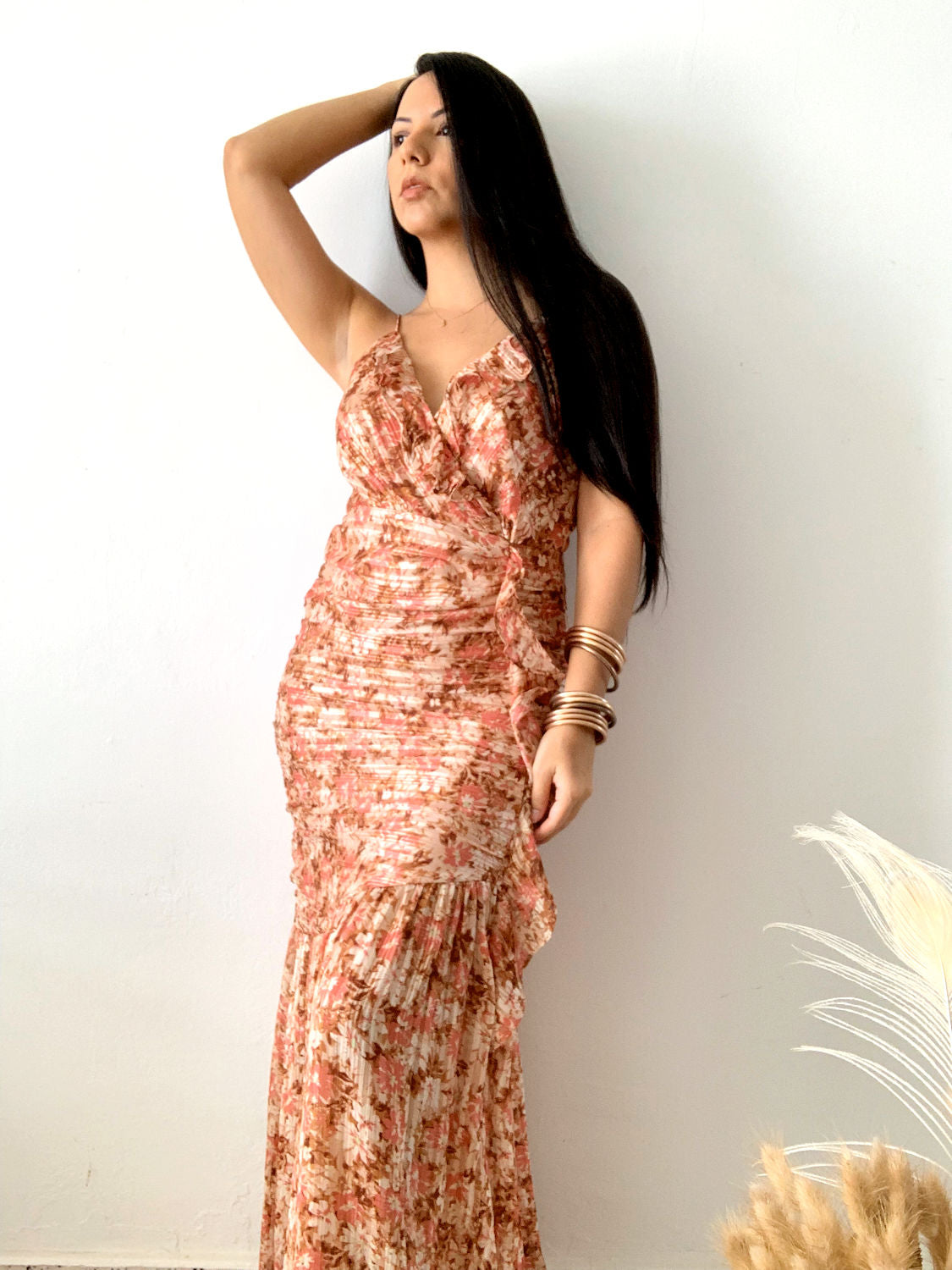 Feminine ruched dress