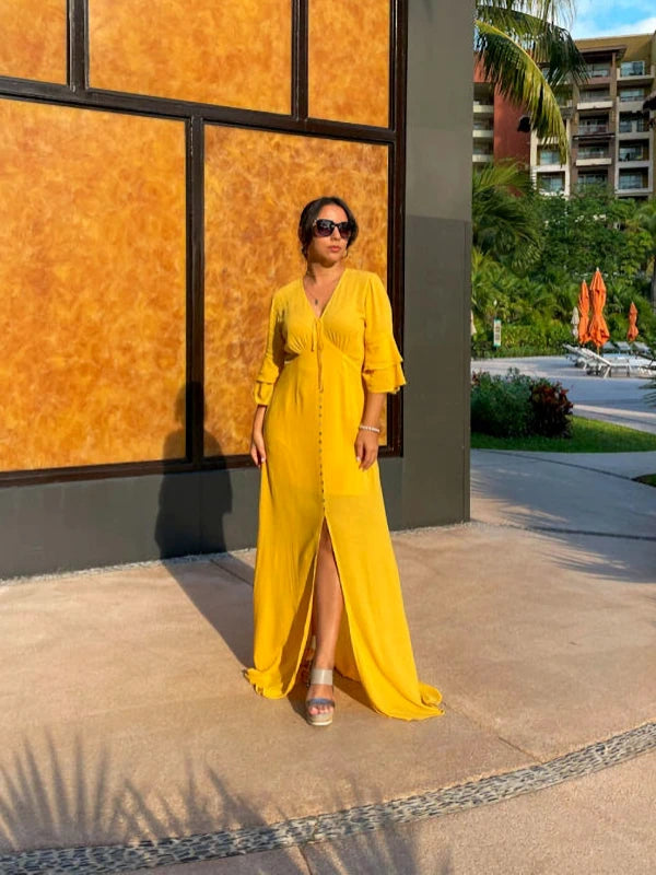 Mustard Yellow Maxi Dress | Ladies Maxi Summer Dresses S Mustard Yellow Maxi Dress | Ladies Maxi Summer Dresses S