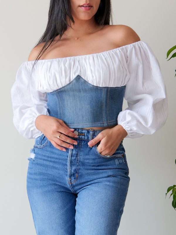 Peasant hotsell corset top