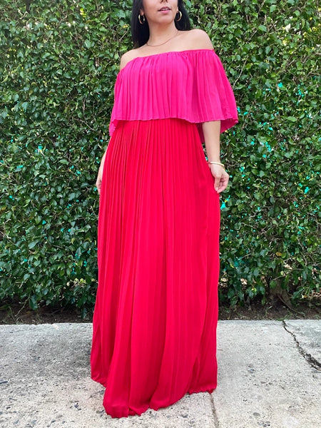 Pink and Red Maxi Dress | Colorful Maxi Dresses