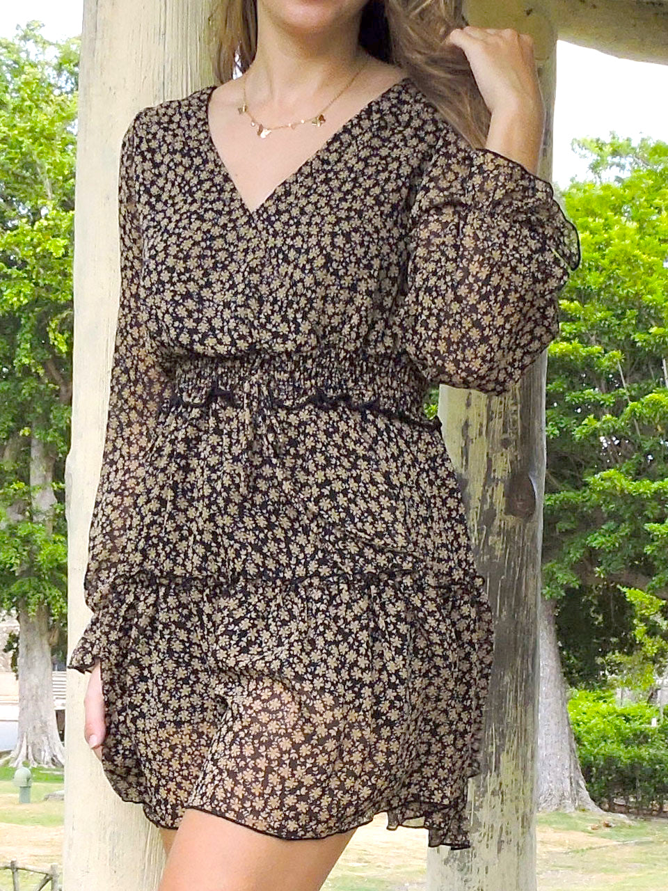 Bohemian Floral Mini Dress