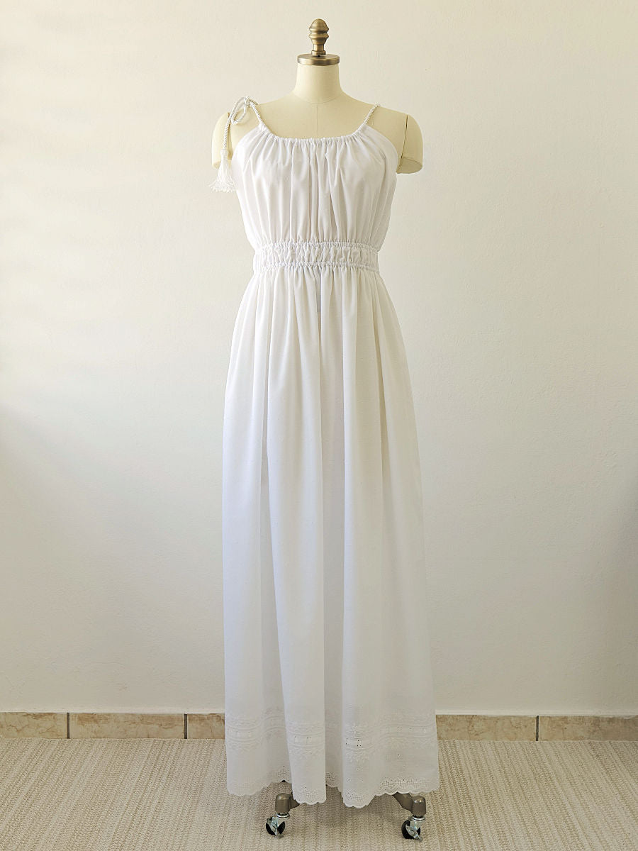 White Beach Maxi Dress/Vestido Largo Blanco - Complete view